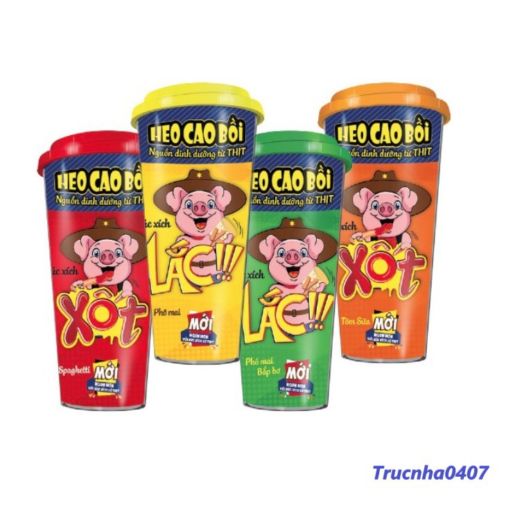 Combo 5 hũ Xúc xích lắc Heo Cao Bồi