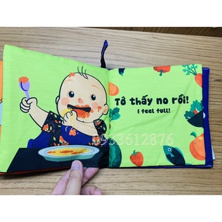 Sách vải cho bé, sách phát triên tư duy cảm xúc cho bé Sách bé cảm thấy thế nào