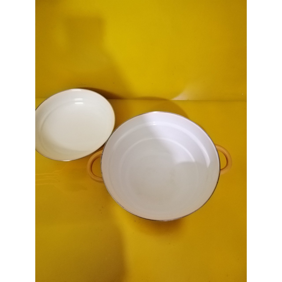 Nồi luộc men nội địa Nhật, size 27cm, cao 13cm (mã 733), Dùng được bếp từ