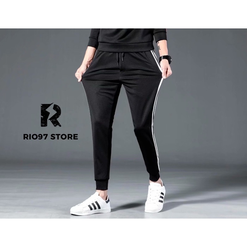 Quần Jogger Thể Thao Nam Nữ 3 Sọc Và 1 Sọc - Chất Vải Poly, Kiểu Dáng Thể Thao Styte Fashion - Rio97 Store bv