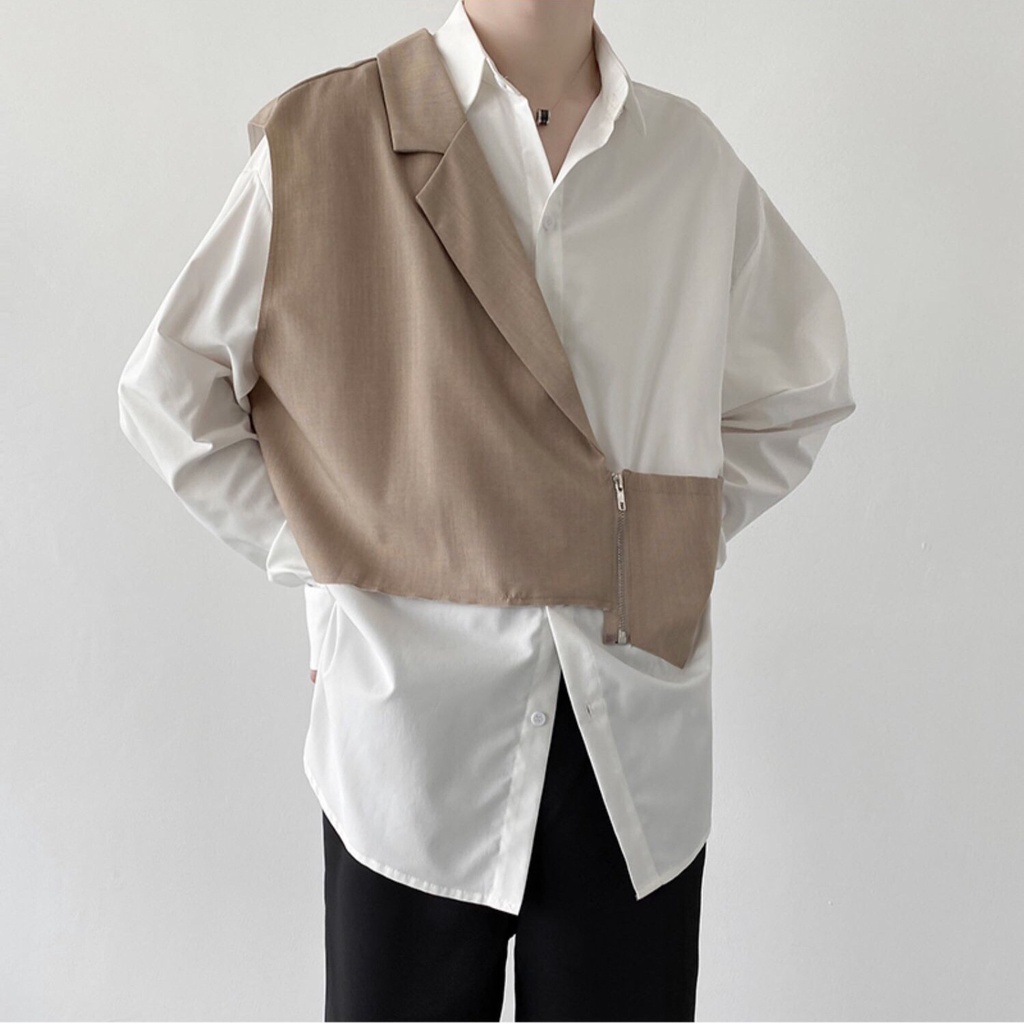 Áo sơ mi Unisex phá cách phong cách Hồng Kông 2021