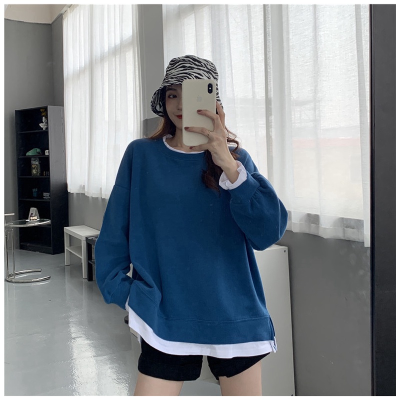 Áo len nữ dài tay cổ tròn màu sắc thời trang | BigBuy360 - bigbuy360.vn