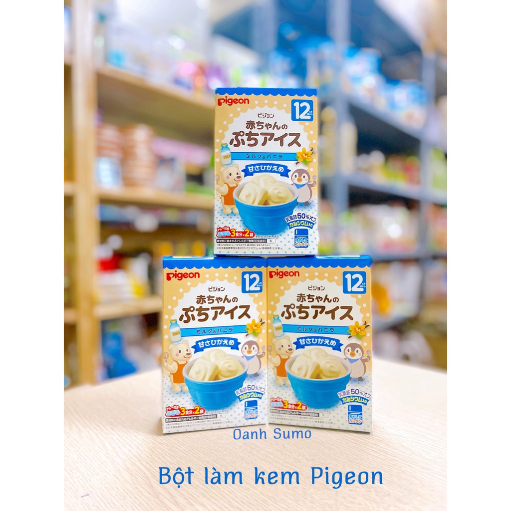 Bột làm kem Pigeon cho bé 12m+ date T10/2021