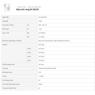 Máy nước nóng Panasonic DH-3RL2VH