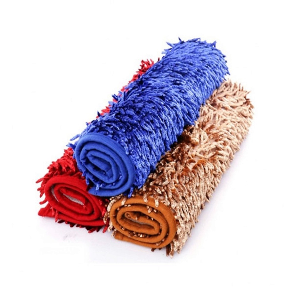 thảm chùi chân san hô thấm nước chống trơn trượt, thảm lau chân sợi cotton