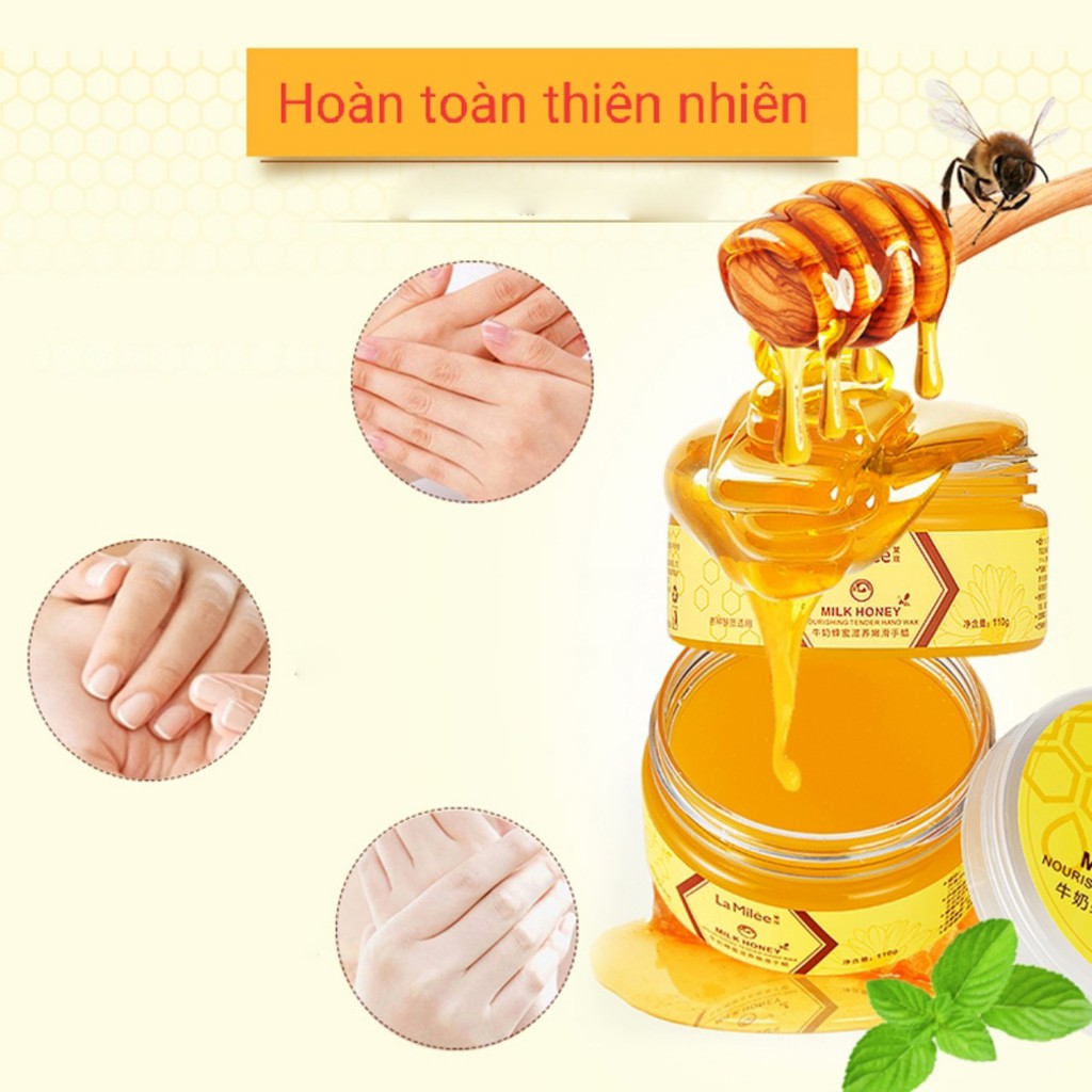 Kem lột da tay sáp ong với hoa cúc vàng. Tẩy tế bào chết,dưỡng ẩm trắng mịn, mềm mại và an toàn.