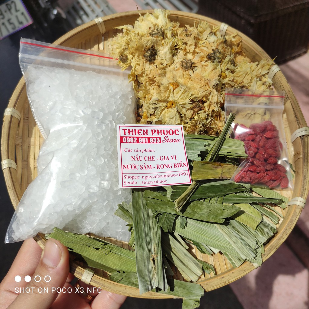 Set sâm bông cúc kỉ tử táo đỏ nấu 5 lít siêu rẻ, tiện lợi, dễ nấu (set mới chất lượng hơn)