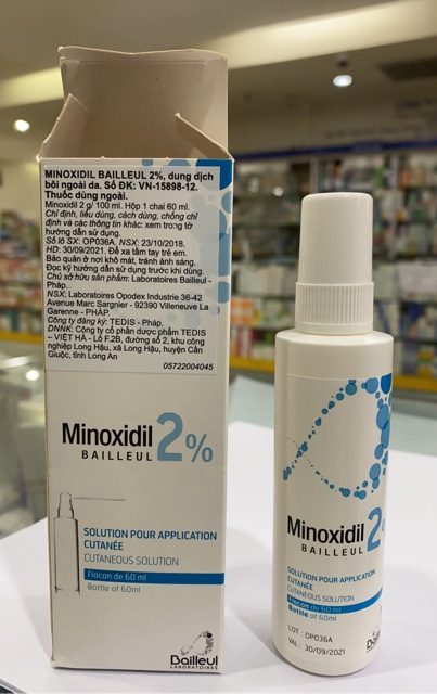 Minoxidil 2% - xịt kích thích mọc tóc(date 9/2021) - [Quầy Thuốc Bảo Lâm] -[Chính Hãng]