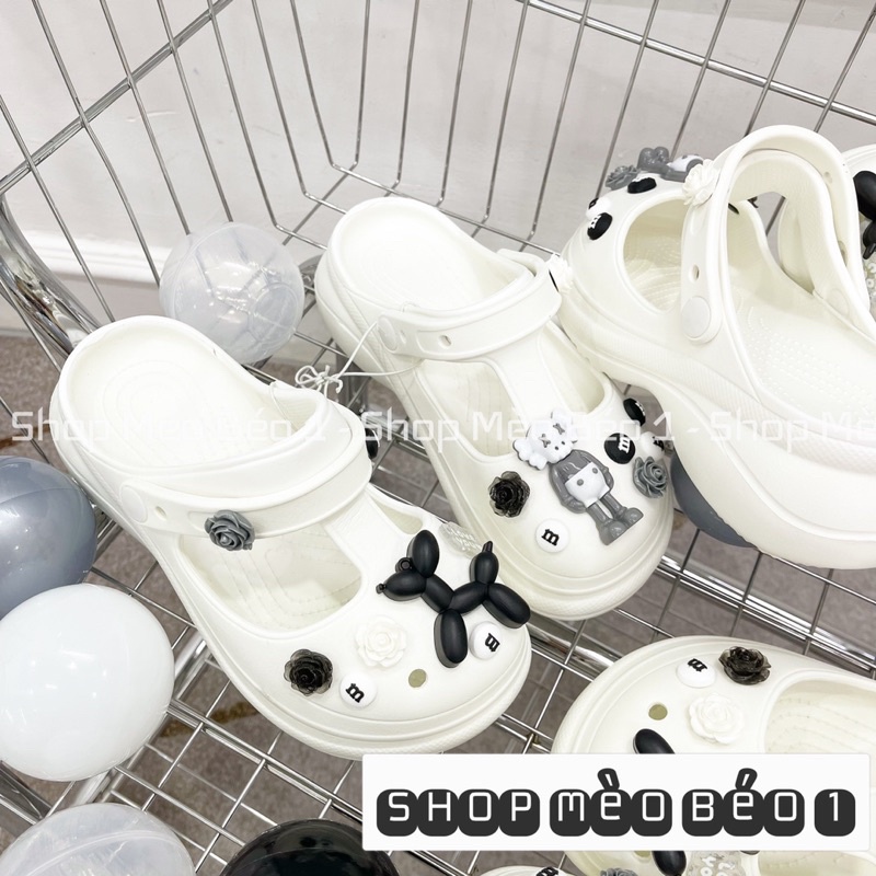 Sục cross sticker hề đế cao mũi tròn fullbox hàng quảng châu cao cấp