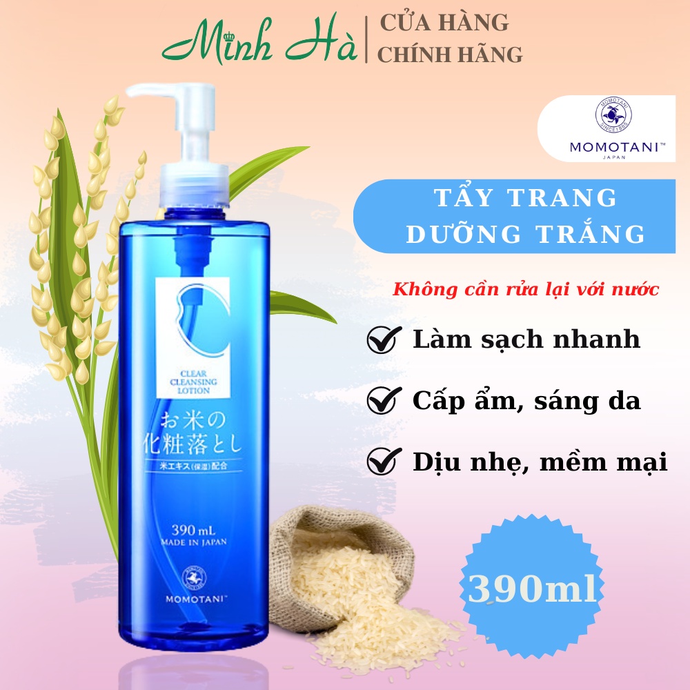 Nước tẩy trang MOMOTANI White Moisture Clear Cleasing Lotion 390ml dưỡng trắng, cấp ẩm