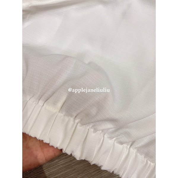 Áo lệch vai trắng croptop Linen top cực xinh bản Hàn ( 2 ảnh thật cuối )