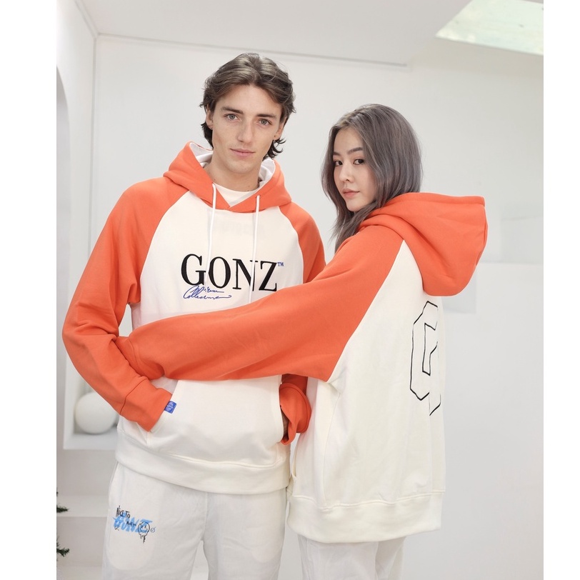 Áo Hoodie Nỉ Form Rộng Phong Cách Thu Đông - Hoodies 02 Màu Trắng Cam