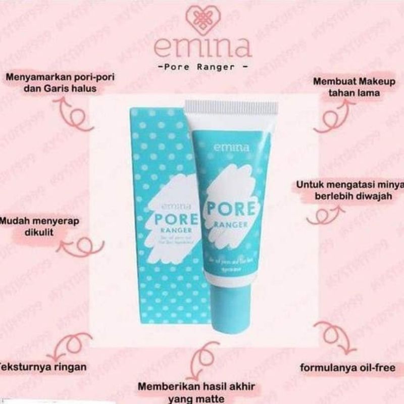 (hàng Mới Về) Kem Lót Trang Điểm Che Phủ Lỗ Chân Lông Thương Hiệu Emina