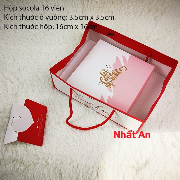 Hộp giấy đựng socola 12 viên - Set 5 hộp