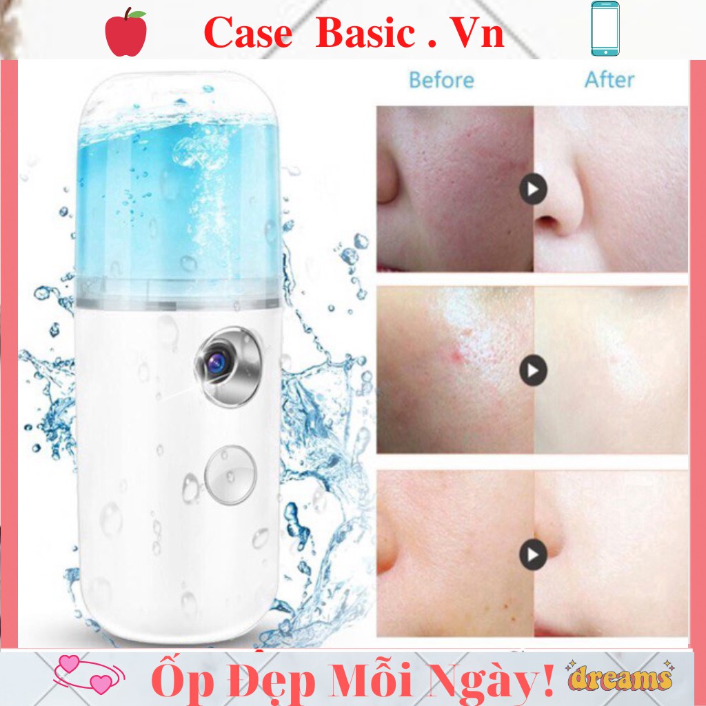 Máy Phun Sương Cầm Tay Xịt Khoáng NANO MINI - Bản Full Phụ Kiện Cáp Sạc -Cấp Ẩm Dưỡng Da Bổ Sung Khoáng