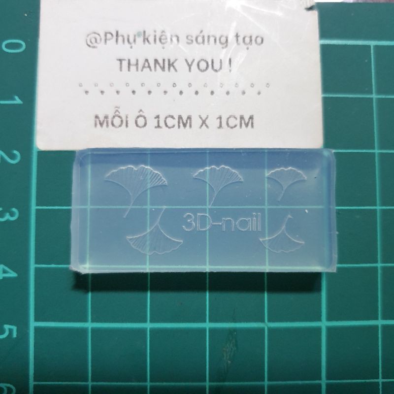 Khuôn silicon trang trí nail - key cap resin hình chiếc lá