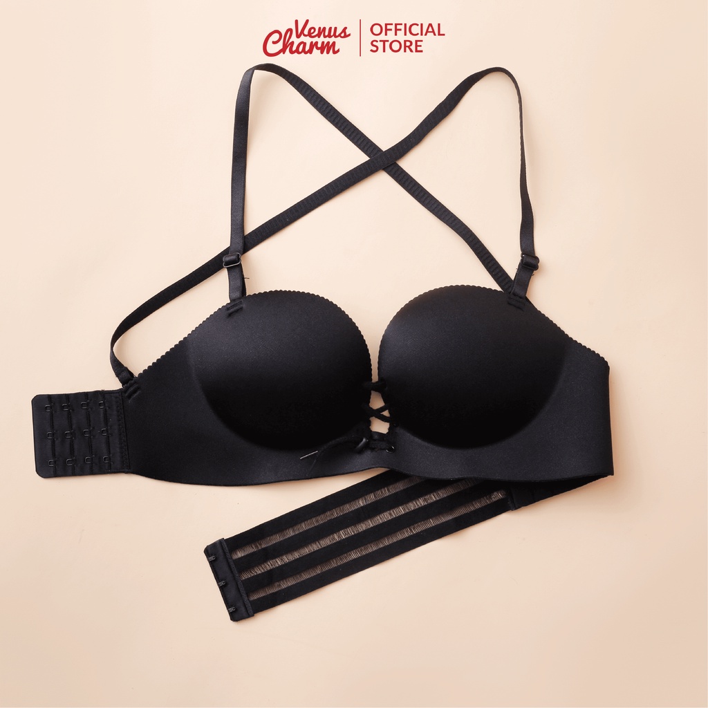 Áo quây ngực su đúc rút dây Venus Charm quai lưng trong suốt đệm siêu nâng đẩy 2902