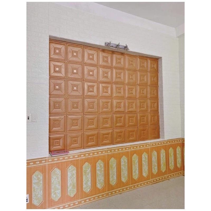 Xốp dán tường giả da cao cấp dầy 8 mm khổ 60 x 60 cm
