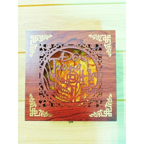 Hộp gỗ đựng Đông Trùng Hạ Thảo cao cấp siêu sang 2 size cho khách.