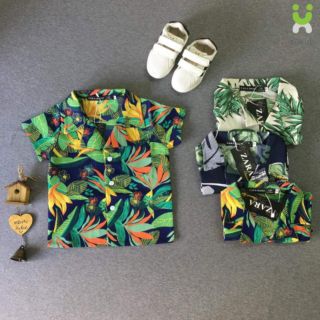 Sơ mi hoa lá cành cho bé( ảnh thật )