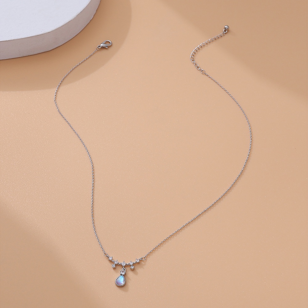 Vòng Cổ Choker Mặt Đá Mặt Trăng Thanh Lịch Cho Nữ