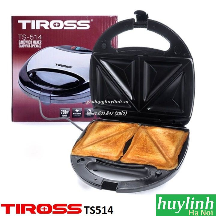 Máy nướng bánh mì sandwich hot dog Tiross TS514