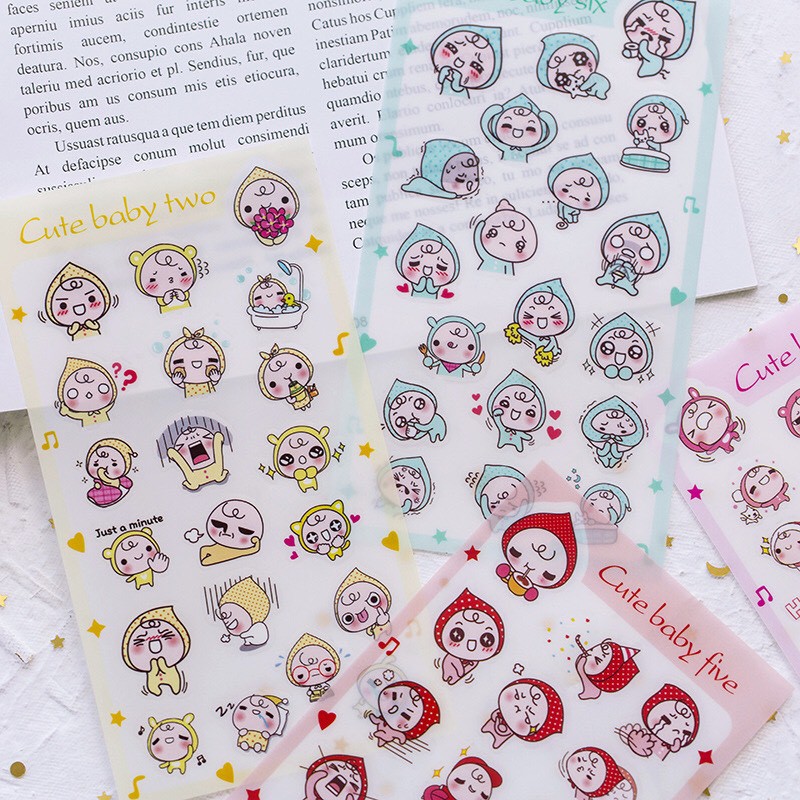 Miếng Dán Sticker nhiều kiểu nhiều hình xinh xắn