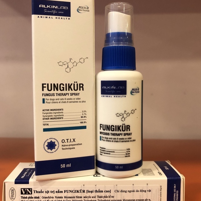 Xịt nấm ngứa cho chó mèo Fungikur hộp 50ml