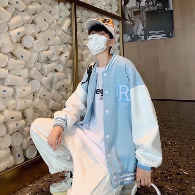 Khoác nỉ bomber chữ R from unisex