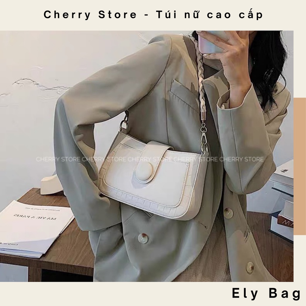 Túi xách nữ đeo vai/chéo kẹp nách quai tết Ely Bag hàng cao cấp xinh xắn sang chảnh