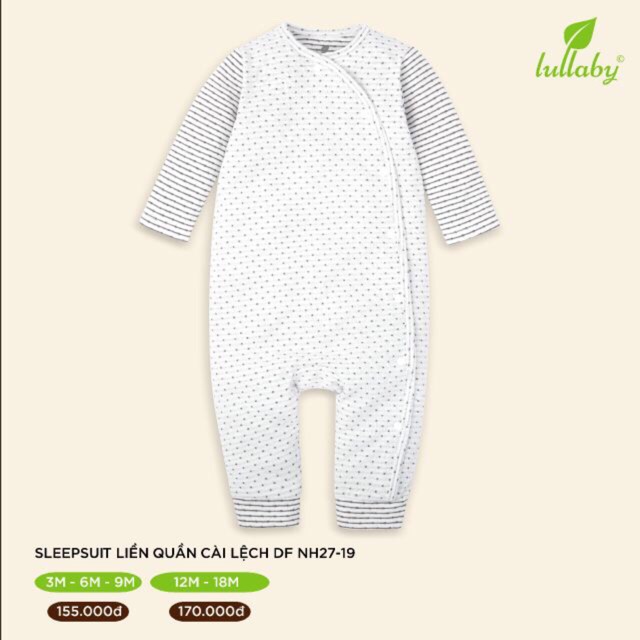 Sleepsuit liền quần cài lệch DF NH27-19