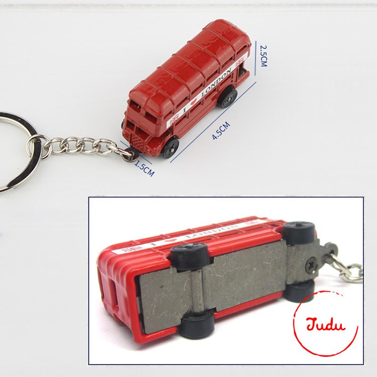 Móc Khóa Balo Cao Cấp Phong Cách Anh Quốc Bằng Kim Loại (Bus, Telephone Booth)