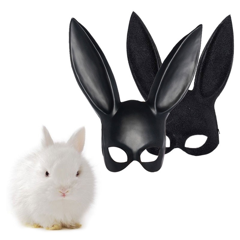 GETNOIVAS Mặt nạ phối tai thỏ dùng để hóa trang cho lễ Halloween
