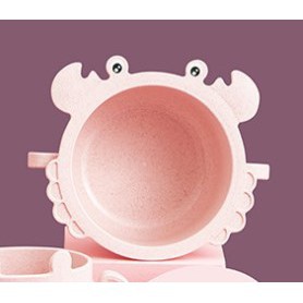 Bát Ăn Dặm Chất Liệu Lúa Mạch Cao Cấp Cho Bé, Bát Ăn Dặm Hình Con Cua Cho Bé