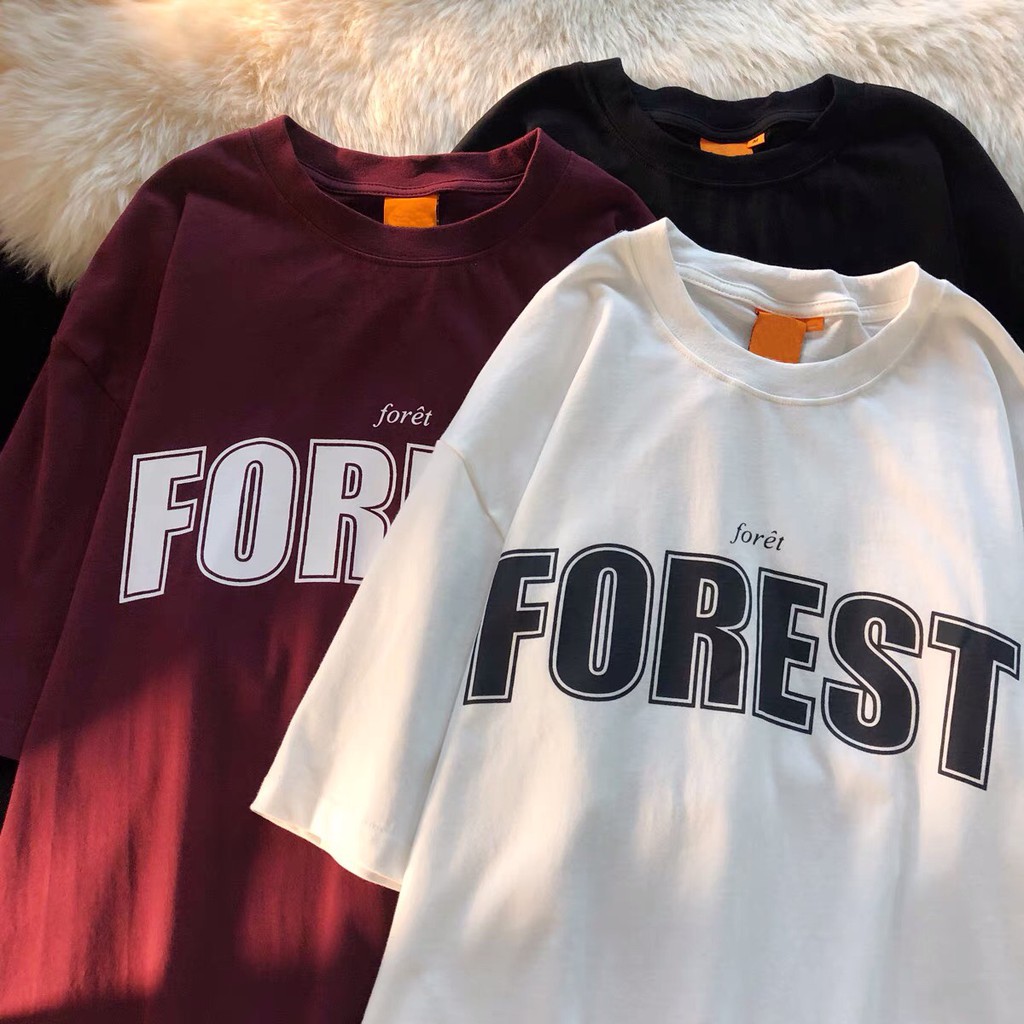 [Mã FAMARAL1 giảm 10K đơn 50K] Áo thun tay lỡ form rộng - phông nam nữ cotton oversize - T shirt Forest b - 2N Unisex