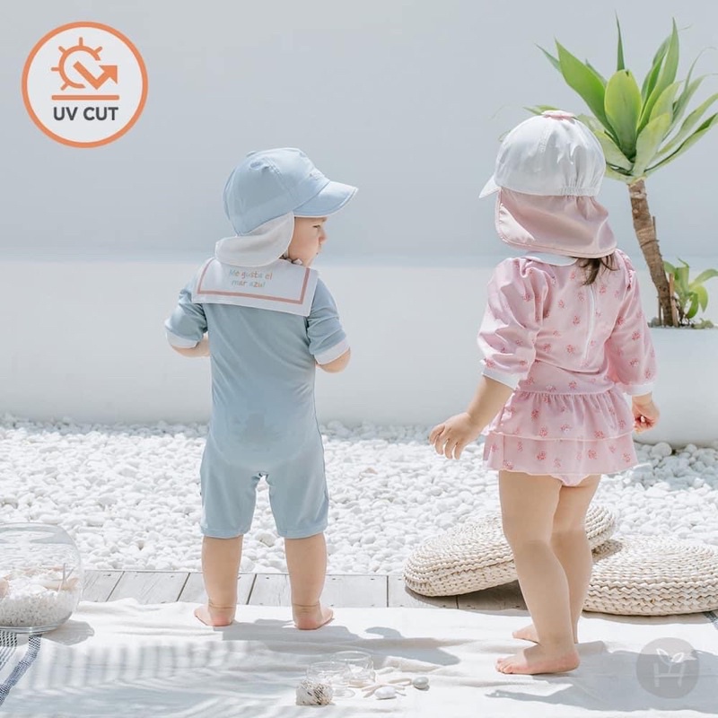 SET ĐỒ BƠI BÉ GÁI KÈM MŨ CAO CẤP HÀN QUỐC HAPPYPRINCE