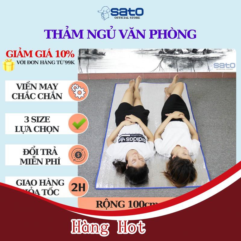 [Hàng Hot] Thảm ngủ văn phòng - Chiếu nệm ngủ trưa trải văn phòng gấp gọn có viền đơn đôi 1 2 người