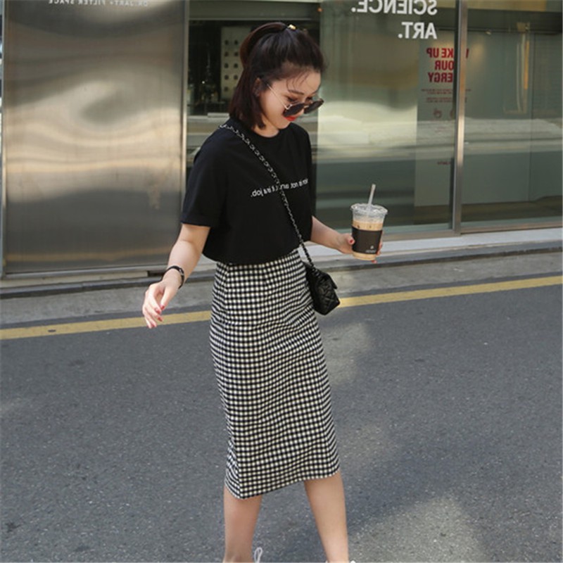 (ORDER) Chân váy vải bút chì midi kẻ sọc mùa hè sang chảnh Hàn Quốc (Phong cách mới 2020)