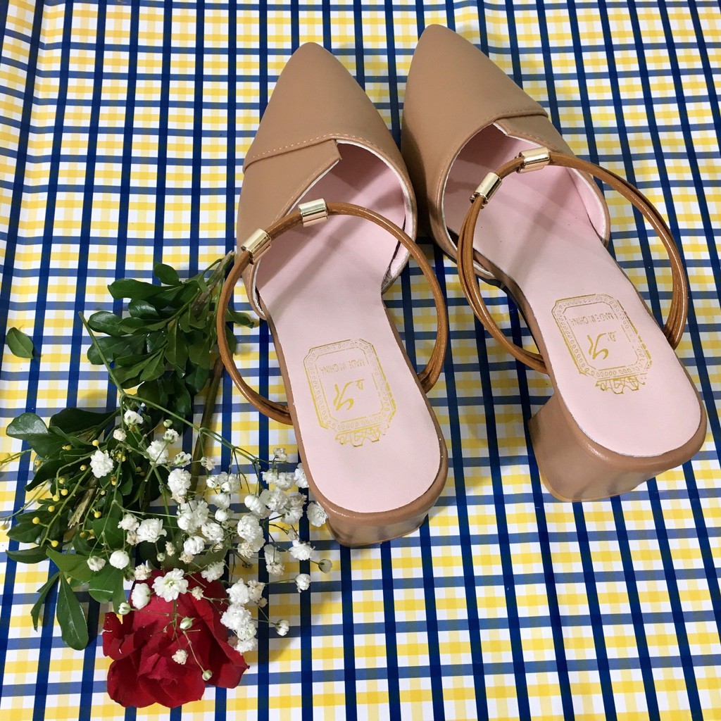 Sandal nữ cao gót ❤️FREESHIP❤️ giày cao gót đế vuông cao 7cm phong cách Hàn Quốc cực xinh