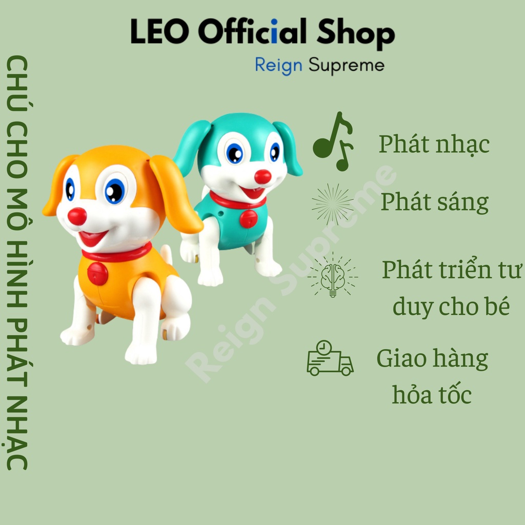 Chú chó mô hình phát nhạc vui nhộn, chú chó đồ chơi dễ thương