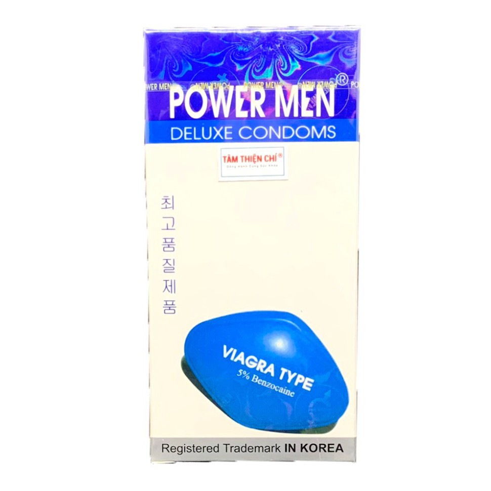 [ Che tên SP ] - Bao cao su Power Men Viagra loại có thuốc kéo dài thời gian.