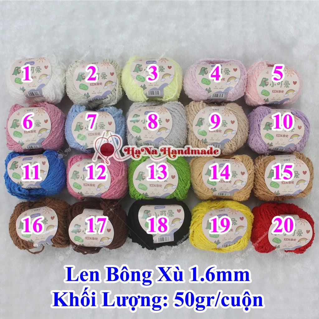 Len Bông Xù 1.6mm -28k/cuộn 50g