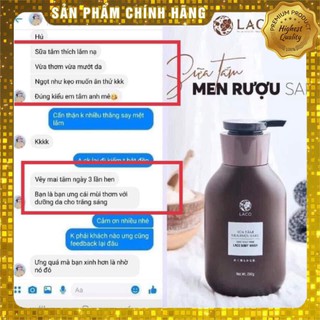 HTT4 Sữa tắm trắng da men SAKE dưỡng trắng, làm mịn, nhả nắng, đều màu da,thâm mụn