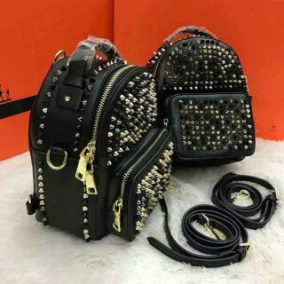 Freeship 99k TQ_Ba lô đinh tán vàng hàng chất lượng cao