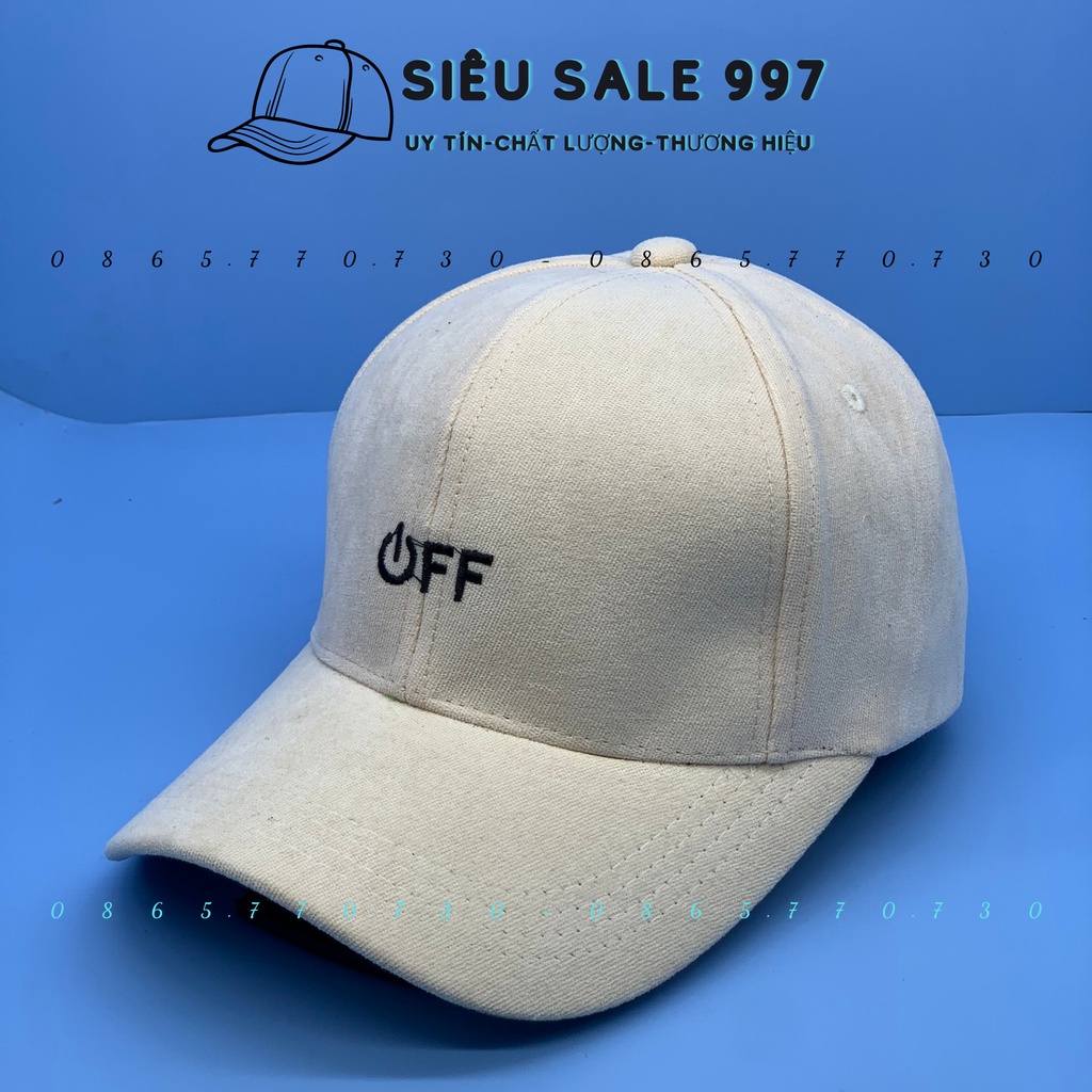 NÓN KẾT NHUNG THÊU CHỮ OFF NHIỀU MÀU THỜI TRANG CÁ TÍNHH UNISEX FORM NAM NỮ