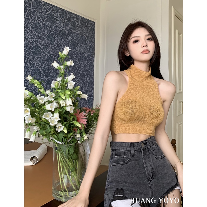 Áo Thun Cổ Tròn Hở Lưng Phong Cách Hàn Quốc Quyến Rũ Thời Trang Cho Nữ