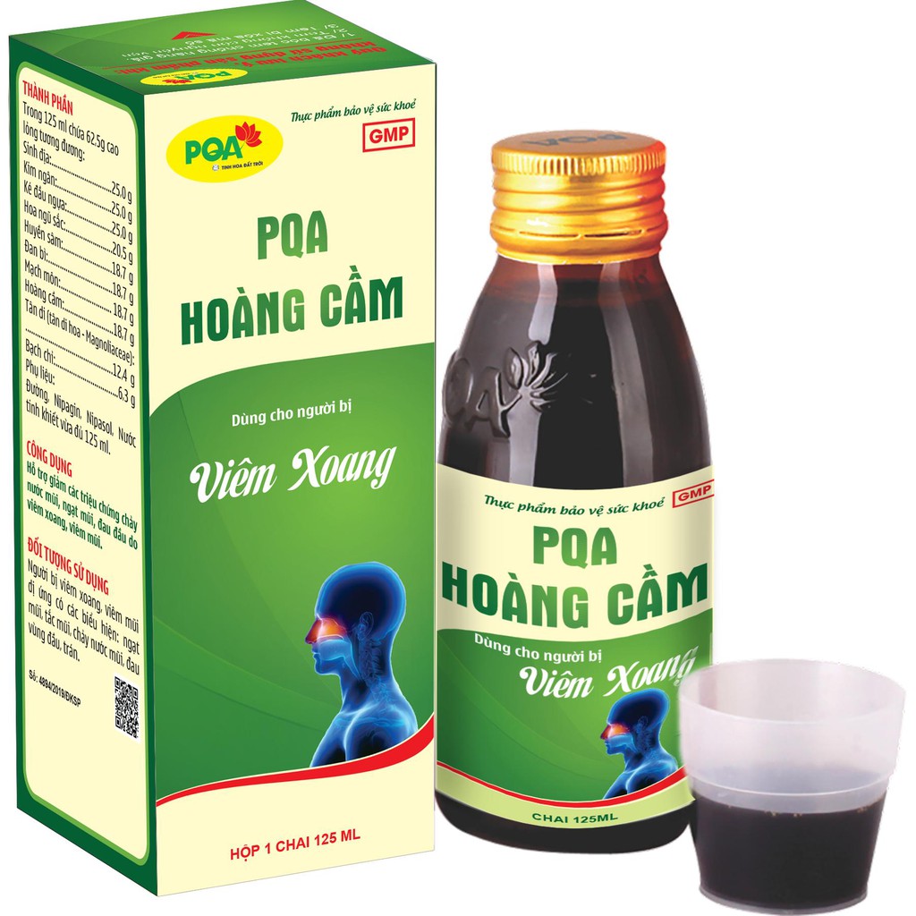 SIRO PQA HOÀNG CẨM DÙNG CHO NGƯỜI BỊ VIÊM MŨI, VIÊM XOANG