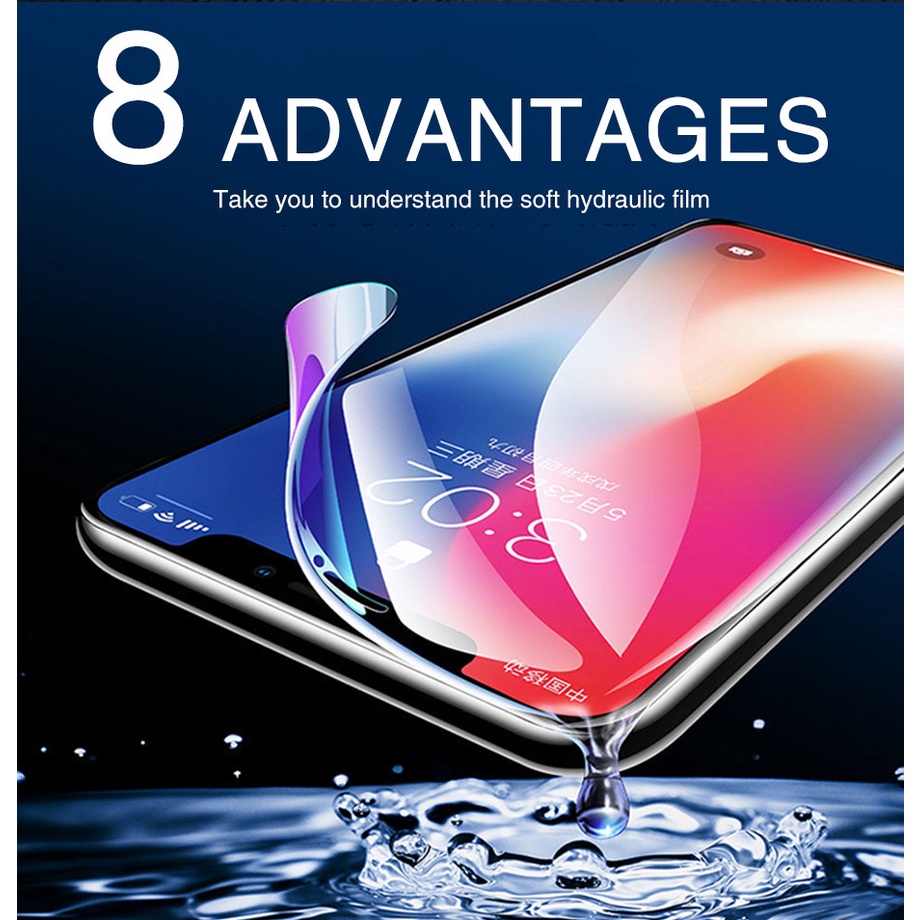 1 Kính Cường Lực Hydrogel Bảo Vệ Toàn Màn Hình Cho iPhone 14 14Plus 13 12 11 Pro Max X XS XR 7 8 Plus