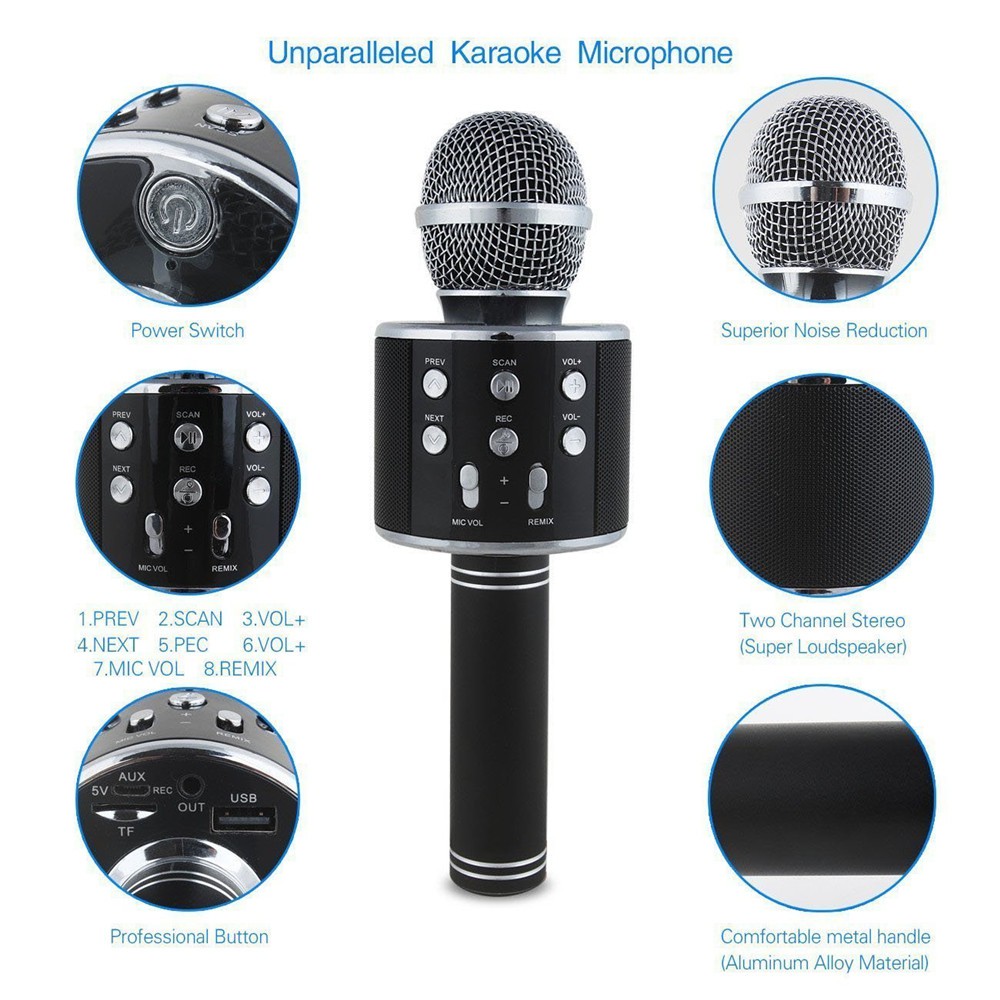 Micro Bluetooth Không Dây Hát Karaoke Q7 Q9