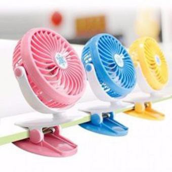 Quạt Tích Điện Mini Kẹp Bàn, Kẹp Xe Nôi Cho Bé